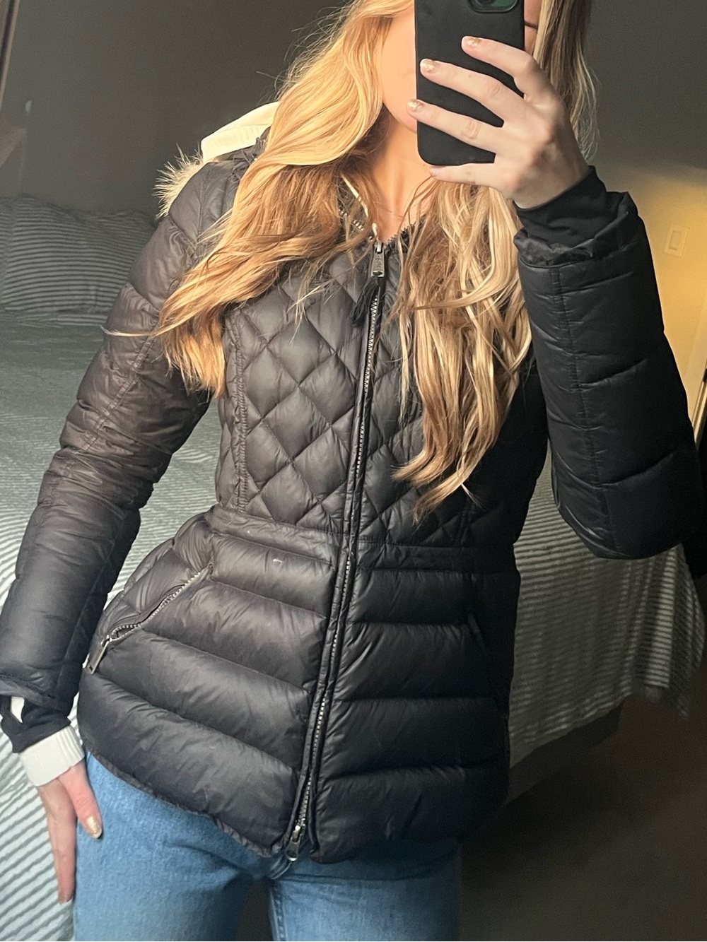 Pajar Black Quilted Hooded Puffer Jacket